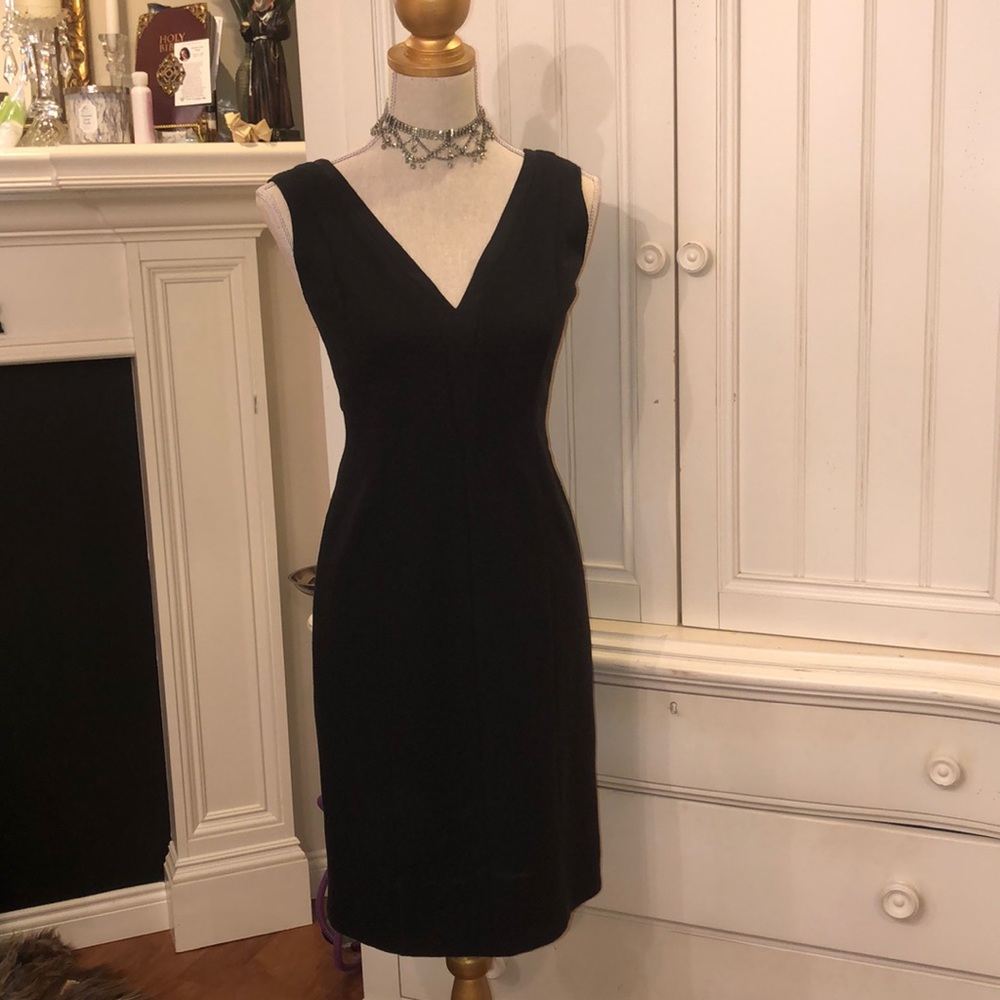 Narciso Rodriguez Black stretch wool knit dress